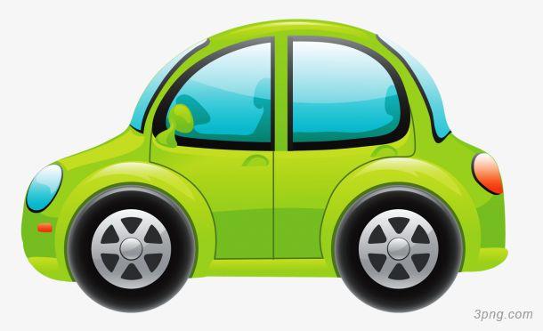 卡通绿色汽车png素材透明免抠图片-其他元素-三元素3png.com